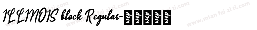 ILLINOIS block Regular字体转换